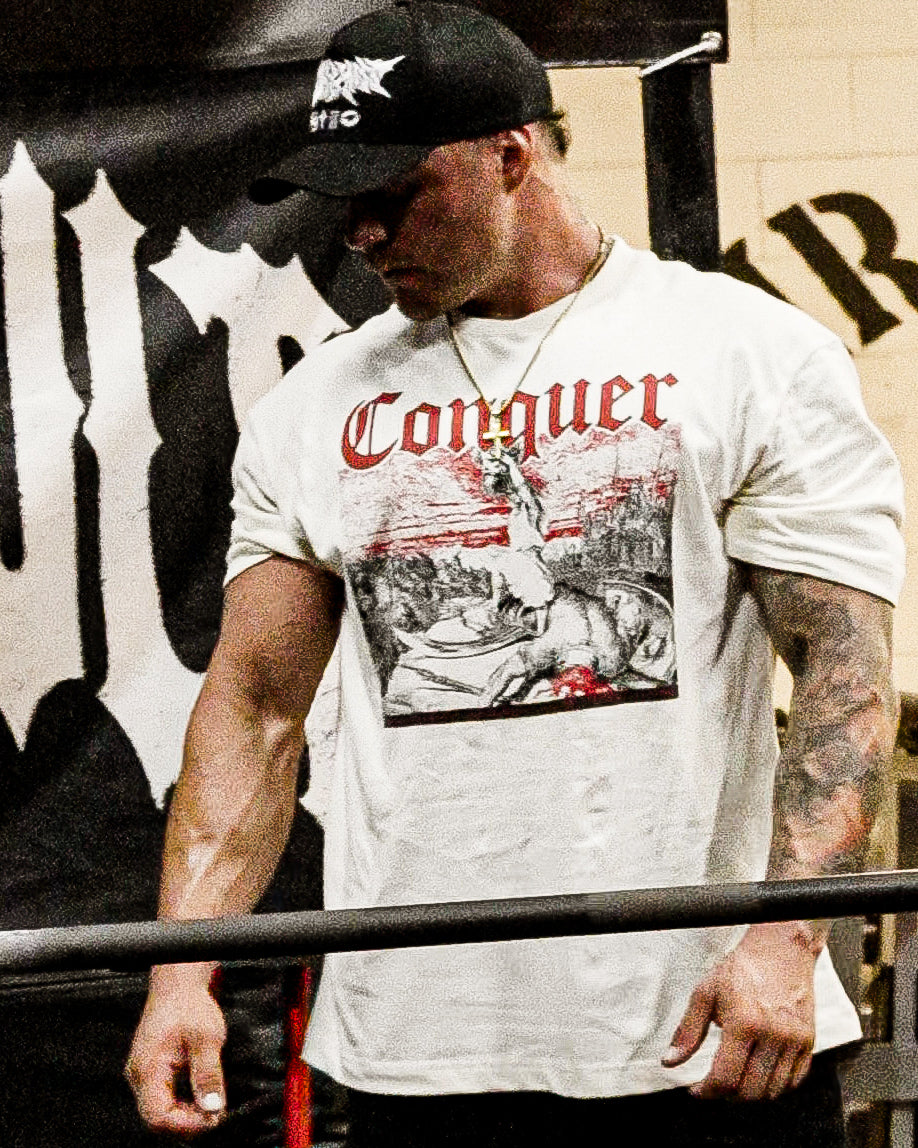 CONQUER - BONE - HEAVY TEE